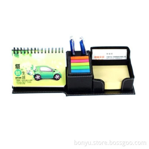 Combined notepad, PU material for box, stationery sets in office